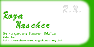 roza mascher business card